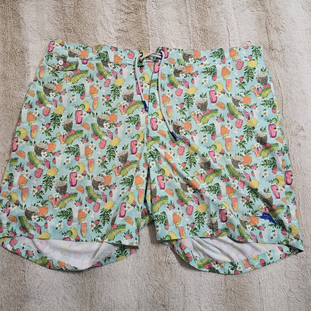 Tommy Bahama Men’s Rialto Happy Hour Drinks Swim Trunks Size 2XLT